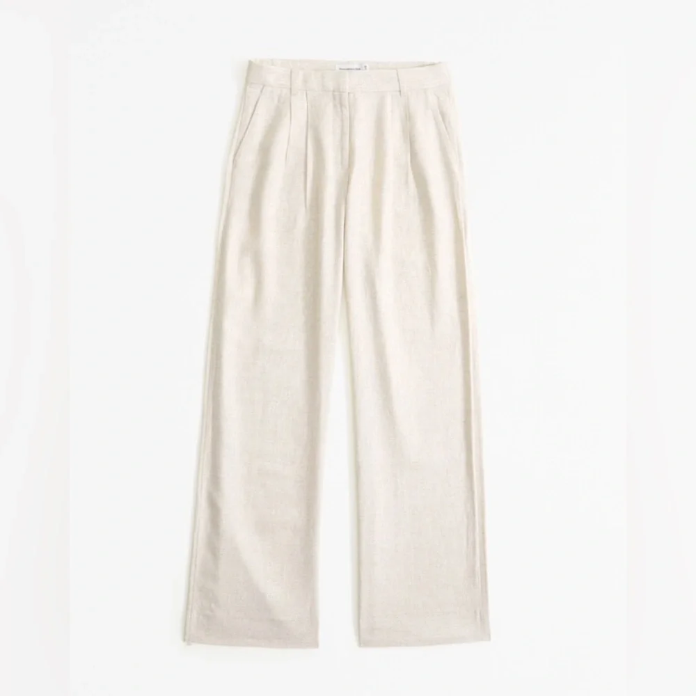 A&F Sloane Low Rise Tailored Linen-Blend Pant - Picture 9 of 9